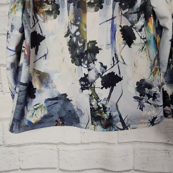 Piccadilly Women's Multicolor Zip-Up Long-Sleeved Bomber Jacket XL Watercolor - Picture 7 of 11